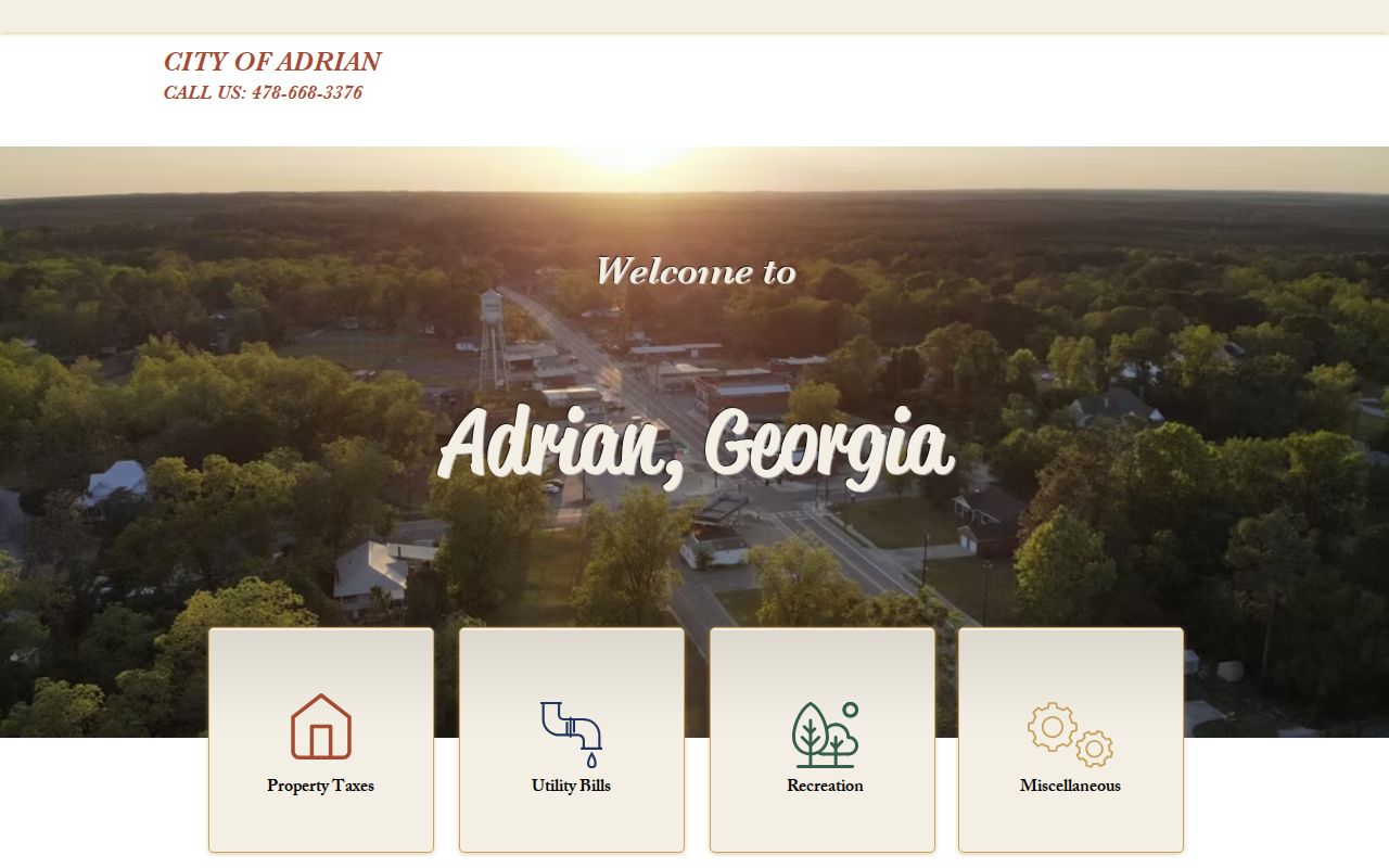 Official Adrian website with municipal court logistics
