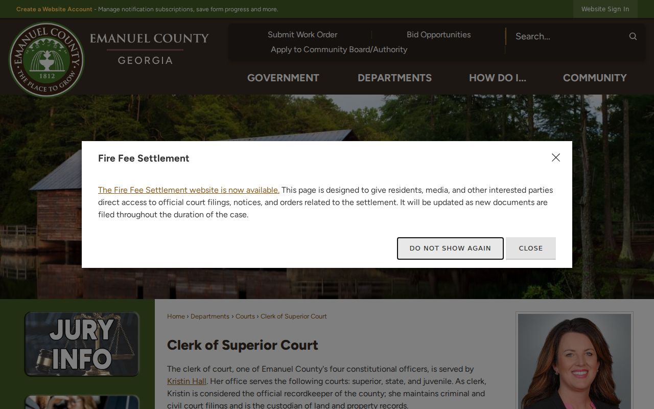 Kristin Hall Emanuel County Clerk of Superior Court page