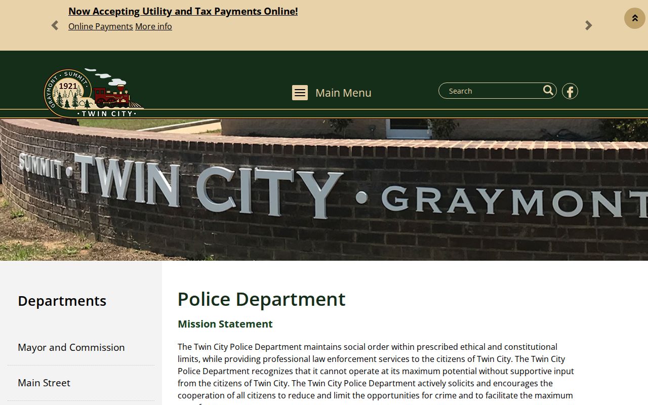 Twin City police and court clerk information